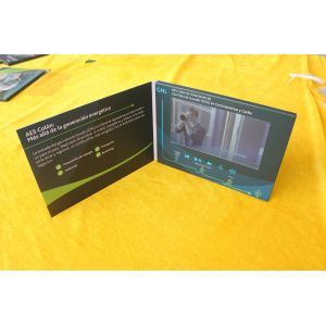 Rechargeable LCD Video Brochure Folded For Event Lecture ROHS
