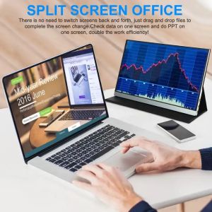 Full HD LCD 13.3inch Portable Monitor Dual Screen IPS Display 1920x1080