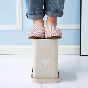 Nordic PP Standing Pressing Style Waste Material Dustbin