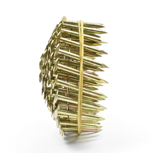 Quality Bright Finish Ring Shank Wire Coil Nails , 15 Degree Roofing Nails 1-14-Inch by 0.120 for sale