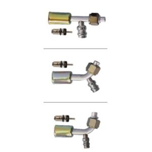 Buy cheap #6 #8 #10 #12 Al joint with iron jacket R134a high & low pressure valve ( Female Flare)/auto ac hose fitting from wholesalers