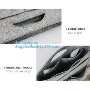 Buy cheap Handmade Felt Shopping Bag With Handle, Ladies Fashion Felt Tote Bag With PU Handle, OEM Gray 2mm Thick Felt Handle Fash from wholesalers