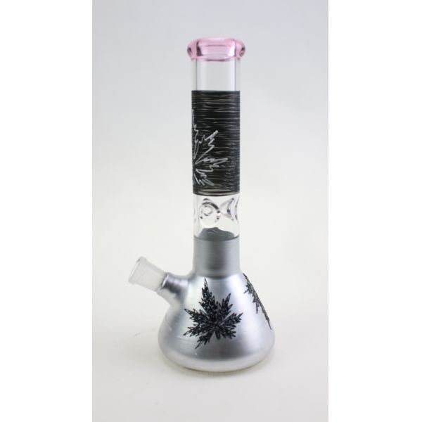 Quality Engraved 14 Inch Beaker Smoking Glass Water Hookah Pipe 35mm for sale
