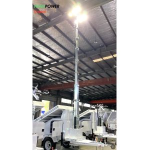 Buy cheap mobile solar trailer lighting tower-9m hydraulic mast-4x435 solar panels-8x200AH batteries from wholesalers