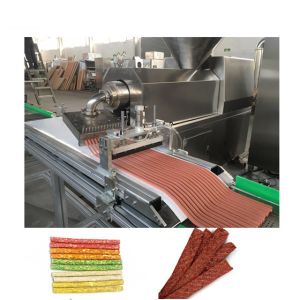 Automatic Tray System Pet Food Production Line To Meat Strip Processing
