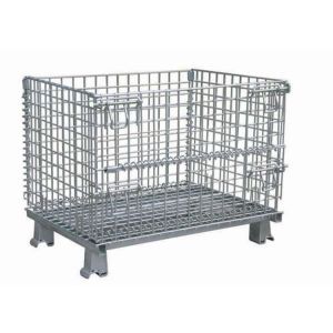Buy cheap 1000kg Galvanized Stackable Sliver Wire Container Storage Cages from wholesalers