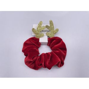 Buy cheap Red Christmas Reindeer Hair Scrunchie Elastic Multipurpose Durable from wholesalers