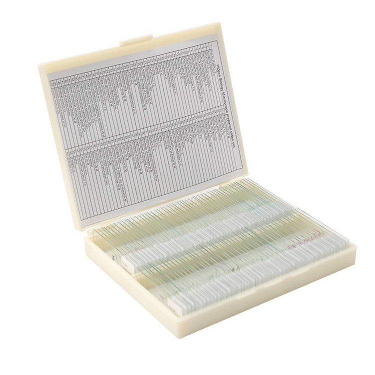 Students Education 100pcs Set Professional Prepared Microscope Slides In Plastic