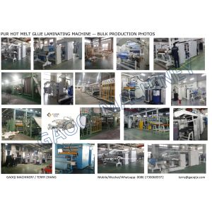 10500x2800x2700 Hot Melt Glue Pur Automatic Knitted Fabric Laminating Machine