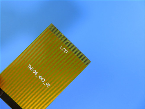 Single Layer Flex PCB Built on 1oz polyimide with polyimide stiffener for LCD