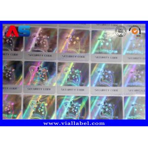 Buy cheap Scratch Off Custom Holographic Stickers 10-40mm Silver / Gold / Green / Blue from wholesalers