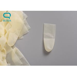 Buy cheap Frosted Translucent Rubber Latex Notched Finger Cots Anti Static from wholesalers