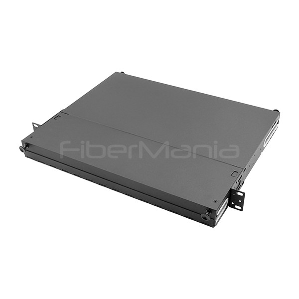 China 19 Inch 1U Fiber Optic Patch Panel Rack Mount 3 LGX Adapter Panels With 2 Spool on sale China 19 Inch 1U Fiber Optic Patch Panel Rack Mount 3 LGX Adapter Panels With 2 Spool on sale