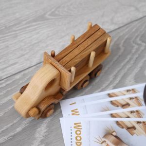 Buy cheap Mobile Handmade Wooden Toys Trucks Hand Sanded With Simple Design from wholesalers
