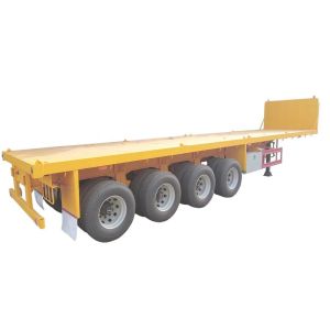 Buy cheap Steel 4 Axle 50ft Flatbed Container Semi Trailer SHACMAN CIMC from wholesalers