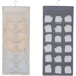 Buy cheap BRA AND UNDERWEAR HANGING STORAGE ORGANIZER MESH POCKETS DUAL SIDED WALL SHELVES SPACE SAVER BAG SOCK UNDERPANTS DRAWER from wholesalers