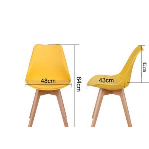 Buy cheap Plastic Beech Leg Yellow Eames Chairs With High Load Capacity from wholesalers