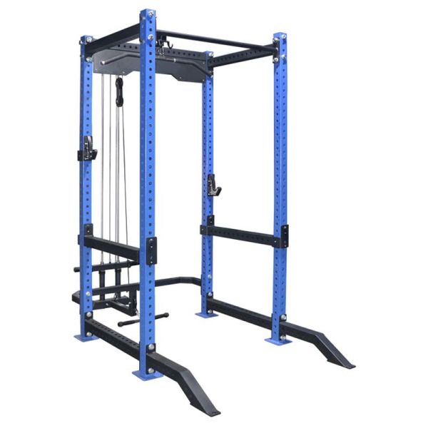 Quality 600kg Full Gym Equipment Multifunctional Power Squat Rack With Pulley for sale