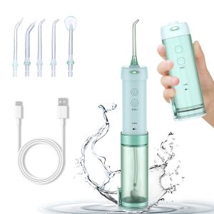 China Oral Irrigator Detachable Water Flosser Portable Dental Water Jet Waterproof Teeth Cleaner 5 Nozzle 5 Modes UV IPX7 NEW on sale