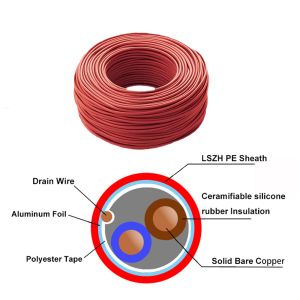 Buy cheap 2C x 1.5mm2 Fire Alarm Cable PH30 Silicone with 18 Cores and 7*0.2mm Drain Wire from wholesalers