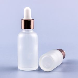 Buy cheap Rose Gold Frosted Eye Dropper Bottles 3ml 5ml 10ml 15ml from wholesalers