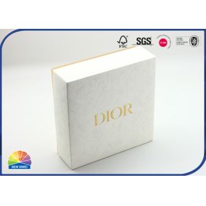 Buy cheap Embossed Present Paper Cardboard Box 2 Piece Gold Stamping Logo from wholesalers