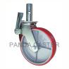 Buy cheap 8 Inch Scaffold Castor Wheels Polyurethane Tread Iron Core With Insert Rod from wholesalers
