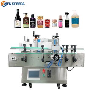Buy cheap 1260mm PET Plastic Glass Bottles Labeling Machine FK605 Automatic Desktop Round Bottle from wholesalers