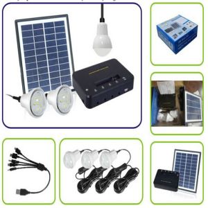 Buy cheap Mini solar power system lithium battery 12V system with LED lighting for home from wholesalers
