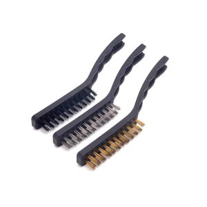 Buy cheap 3Pcs Mini Wire Brush Set With Stainless Steel Brass and Nylon Bristles from wholesalers