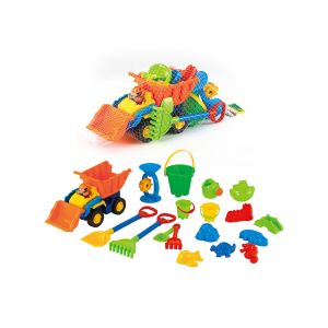 Buy cheap 18 Pcs Plastic Beach Trolley Cart Children's Play Toys W / Bucket Spade Shovel from wholesalers