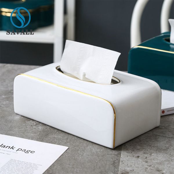 Quality Savall White Rectangle Napkin Holder 24*14.5*9cm Tableware Accessories for sale