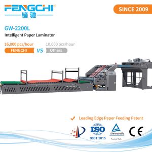 Automatic Glue Full Servo Corrugated Paper to Cardboard Laminator with Color