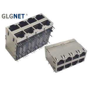 Buy cheap GLGNET 8 Ports 10Gbase-T Right Angle Ethernet Jack from wholesalers