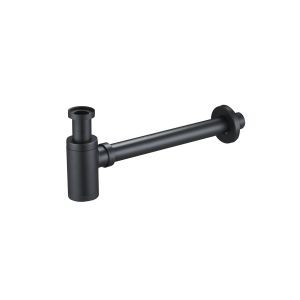 Buy cheap Matt Black Siphon Bathroom OEM Lavatory Sink Drains For Wash Basin Zinc Bottle Trap from wholesalers