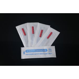 China #12 Flat Red Eyebrow Microblading Needles Permanent Makeup Tattoo Needles on sale