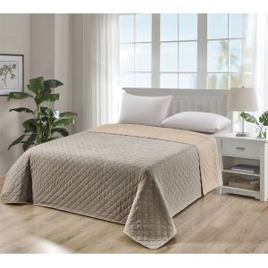 Buy cheap Soft Hypoallergenic Reversible Quilted Bed Spread in Geometric Ultrasonic from wholesalers