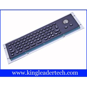 Buy cheap Metallic Liquid-Proof Industrial Black Kiosk Metal Keyboard With Trackball from wholesalers