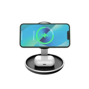 Magnetic 3 In 1 Wireless Charging Station 118*118*27.8mm With Qi Function