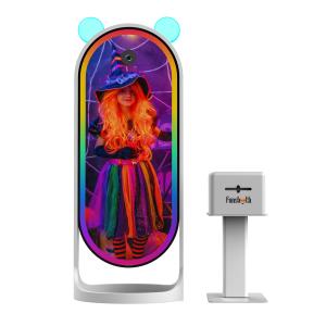Buy cheap RGB LED Interactive Mirror Touch Screen Photo Booth Event 360 Photo Booth With Instant Print product