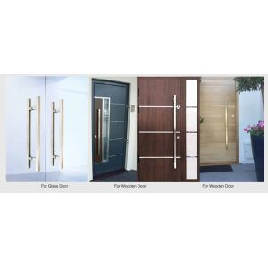 Buy cheap SUS304 Stainless Steel entry door handles set square tub H design W-DH602 glass door handle wooden door handles from wholesalers
