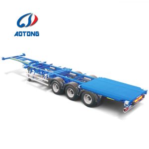 Buy cheap Tri Axle Container Chassis Skeletal Cargo Semi Truck Trailers for 20ft 40ft Containers from wholesalers