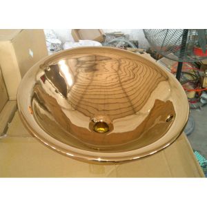 Buy cheap Large Capacity Ceramic Sanitaryware Wash Basin Gold Rose Gold Color PVD Coating Machine from wholesalers