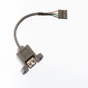 Buy cheap Custom USB Cable Assembly A Socket For Panel Mounting To Dupont 2.54mm Pitch Connector from wholesalers