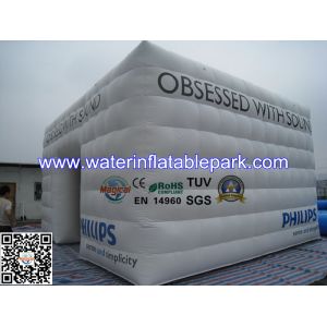 PVC Promotion Inflatable Air Tent 4 Seams Stitching With Logo Printing