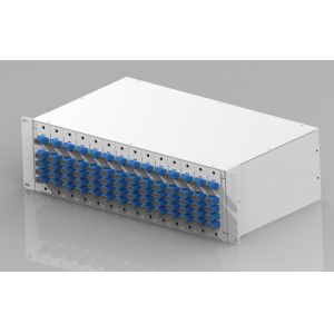 Buy cheap 3U 19" optical PLC splitter chasis with14 separate slots 2/4/8 way plug and play LGX cassettes, pre-loaded with SC APC from wholesalers