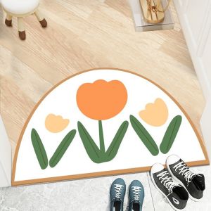 Buy cheap Cartoon Flower Polyester Fiber Floor Carpet Rug Half Circular from wholesalers