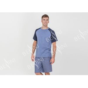 Buy cheap Breathable Mens Designer Loungewear Sets Polycotton Jersey Raglan Sleeve Tee from wholesalers
