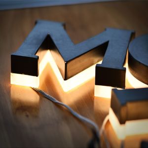 Custom Signage number signs seafood light wall sign led signage