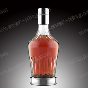 Buy cheap Heat Resistant Clear 750ML Rum Glass Bottle With Metal Cap from wholesalers